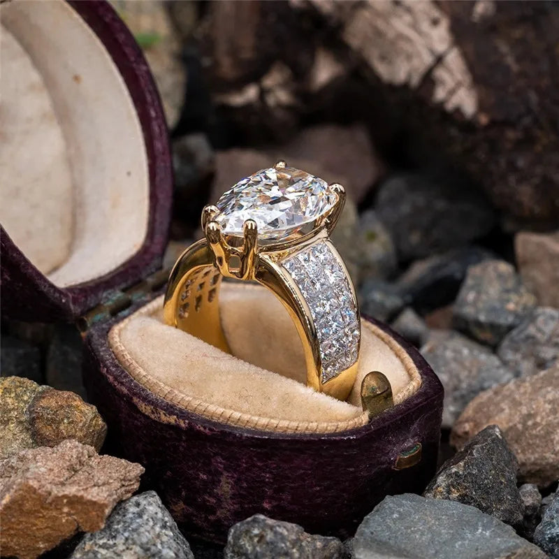 Gold Color Water Drop Rings