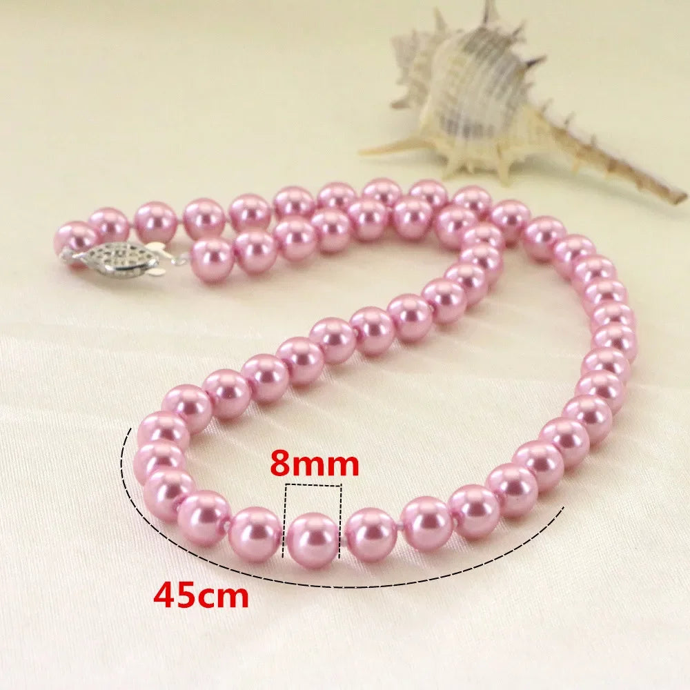 Sea Shell Pearl Necklace