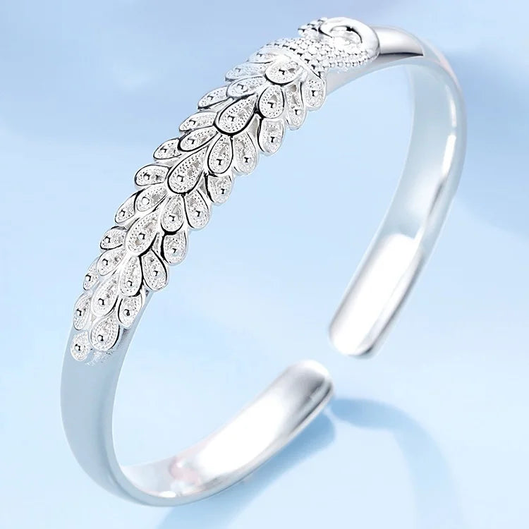 925 sterling silver Peacock bracelet Bangles