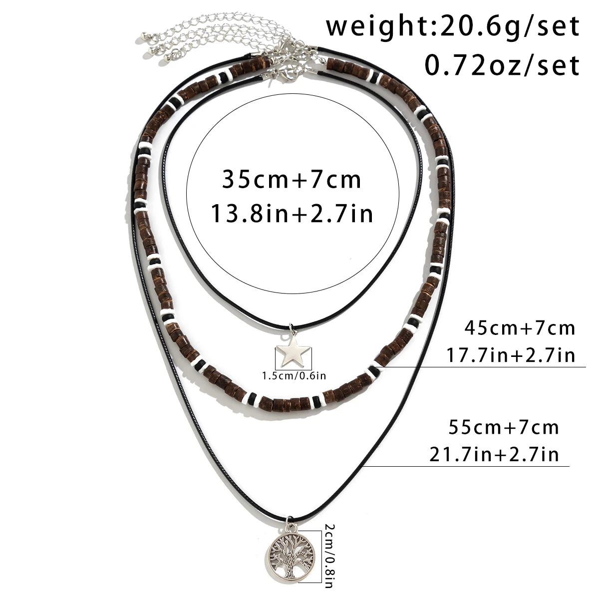 3pcs/set Necklace for Men