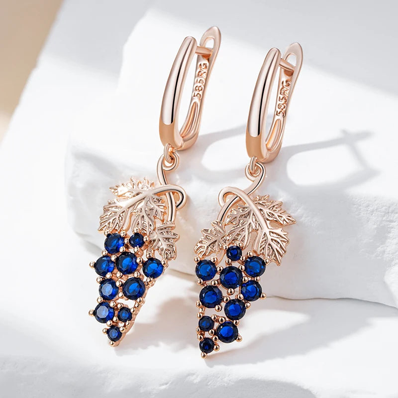 Natural Zircon Long Drop Earring