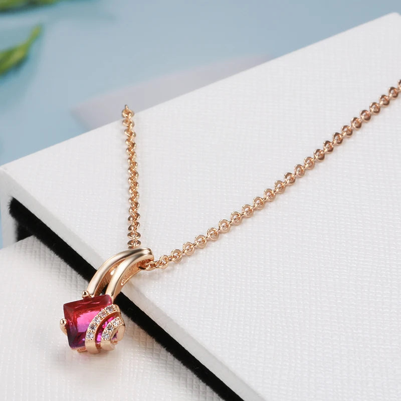 Red Zircon Necklace