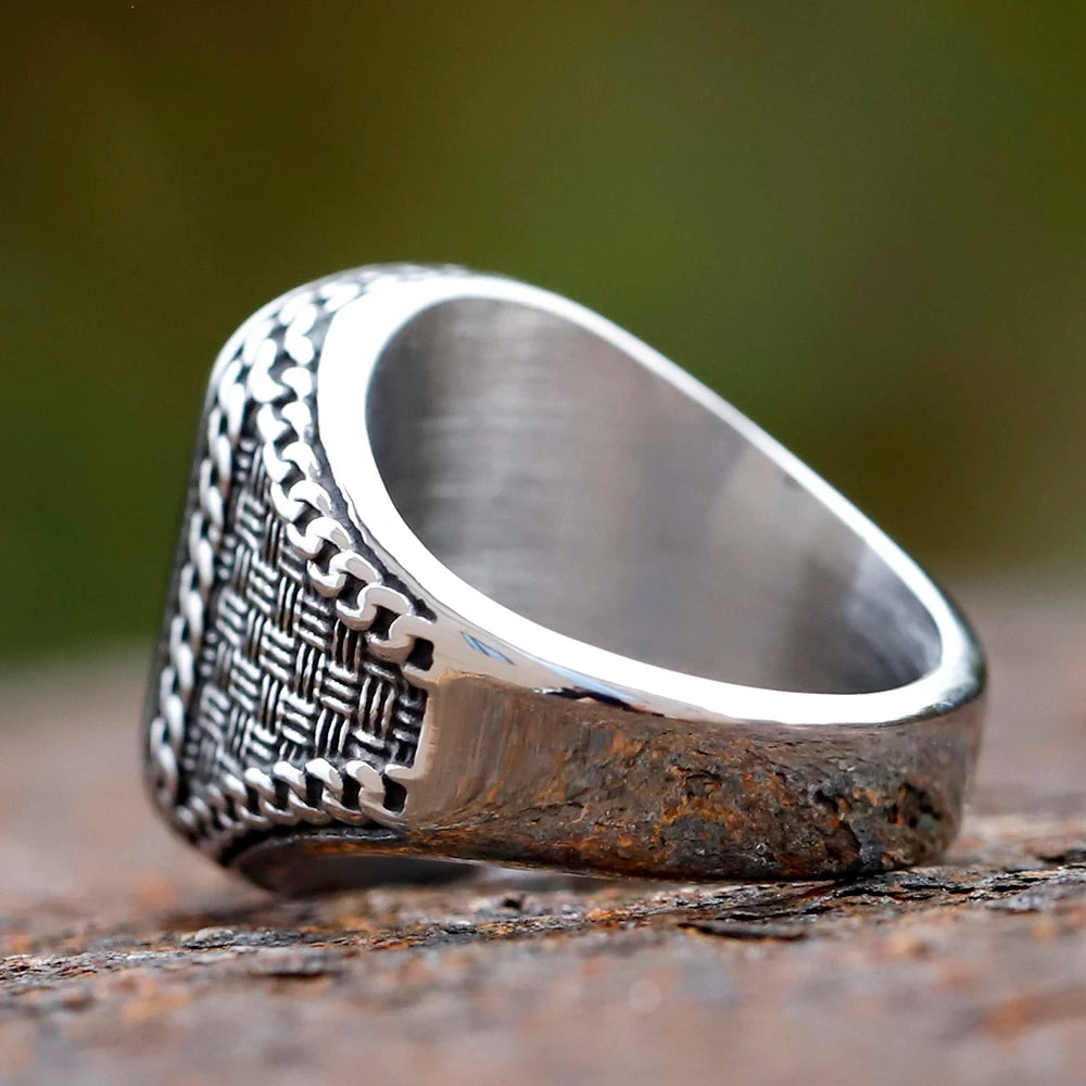 Black Stone Zircon Men's Ring