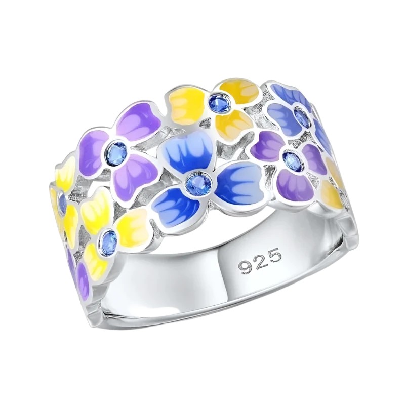 Elegant Silver Flower Ring