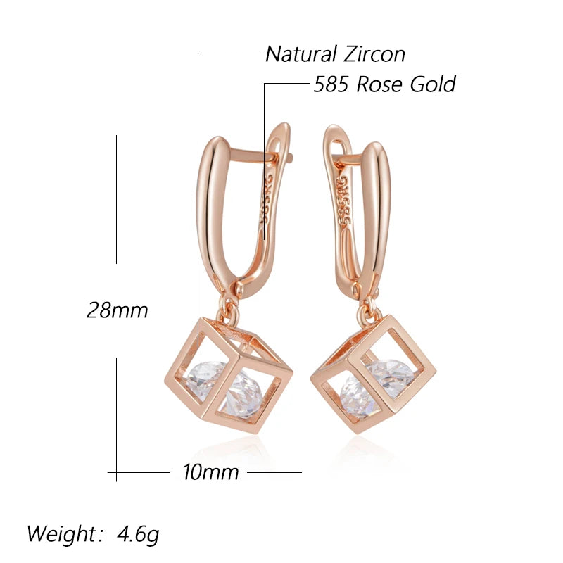 Hollow Square Dangle Earrings
