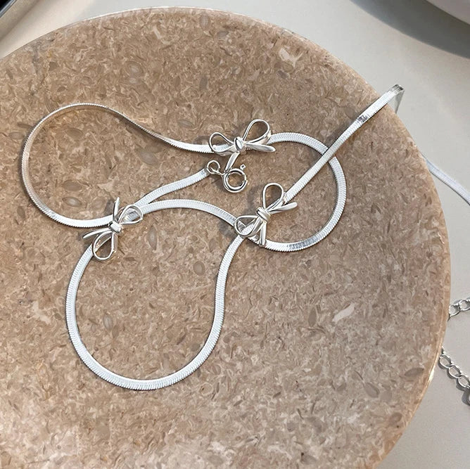 925 Sterling Silver Snake Chokers Necklaces