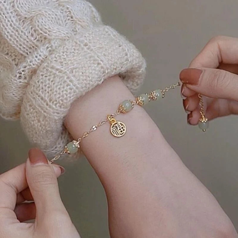 Lucky Hetian Jade Antique Bracelet
