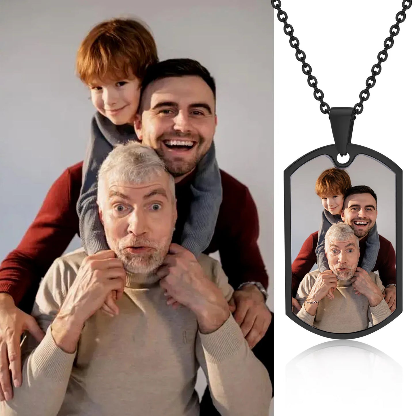 Custom The Photo of Family Necklaces