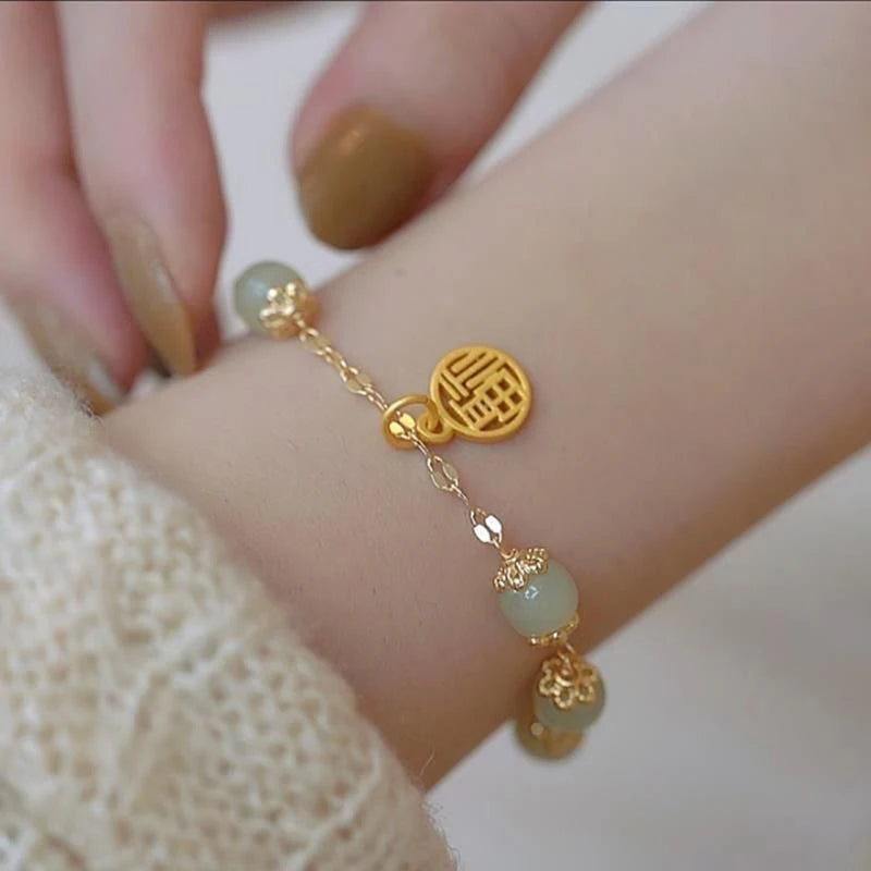 Lucky Hetian Jade Antique Bracelet