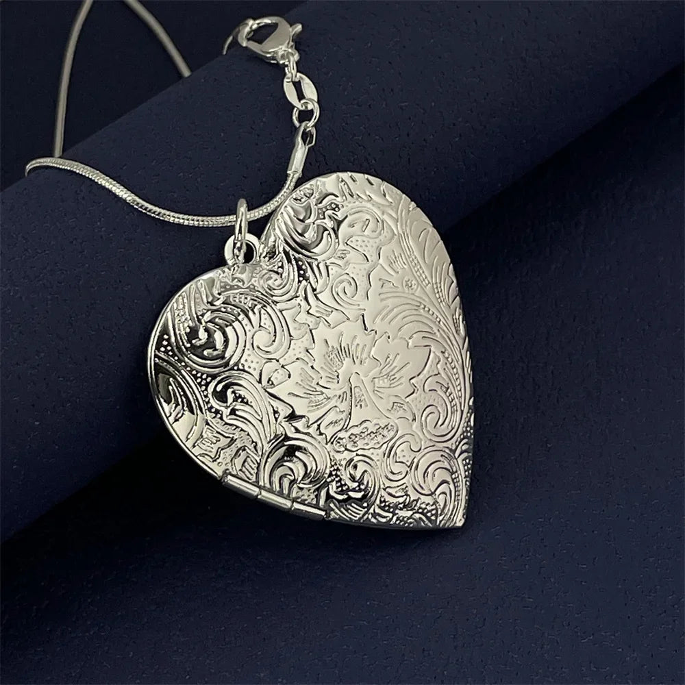 Heart-Shaped Photo Frame Pendant