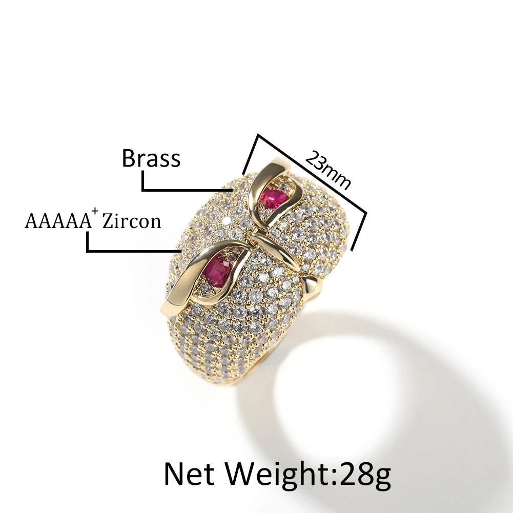 Owl Cz Ring