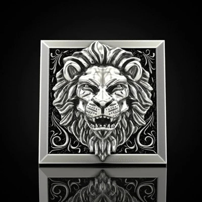 Lion Head Men's Ring