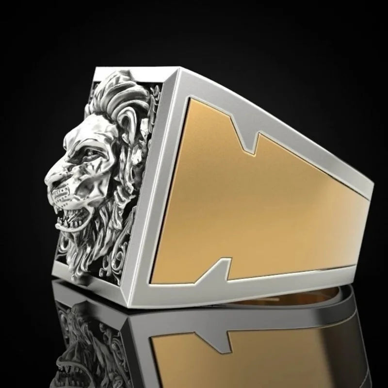 Lion Head Men's Ring