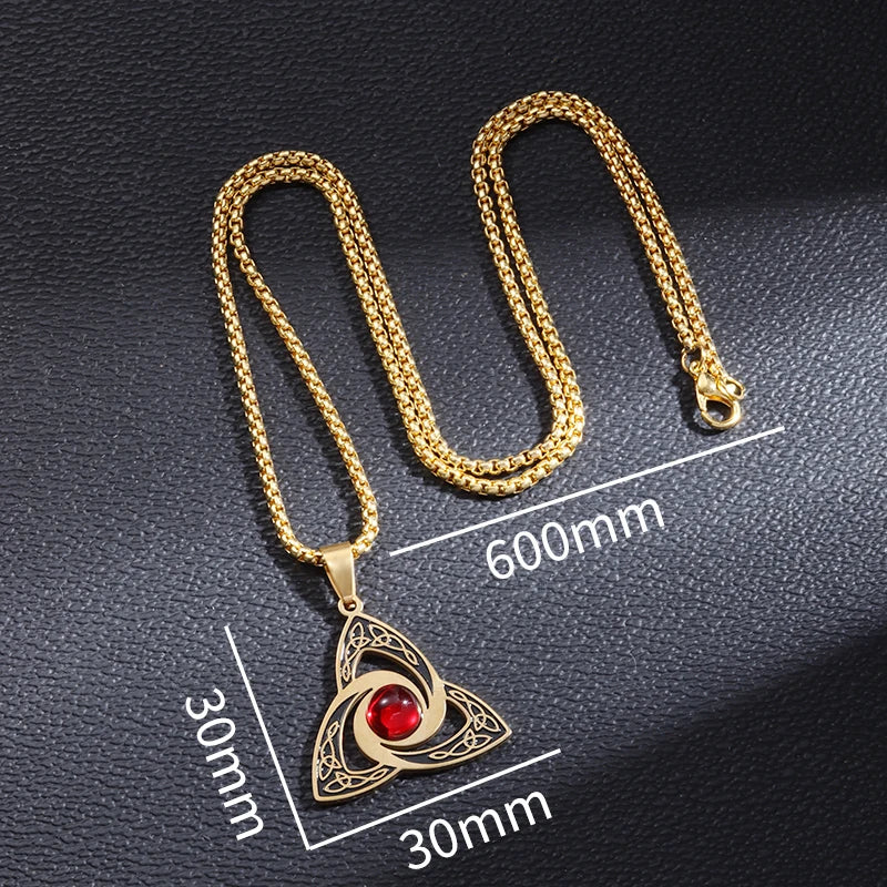 Zircon Pendant Stainless Steel Necklace