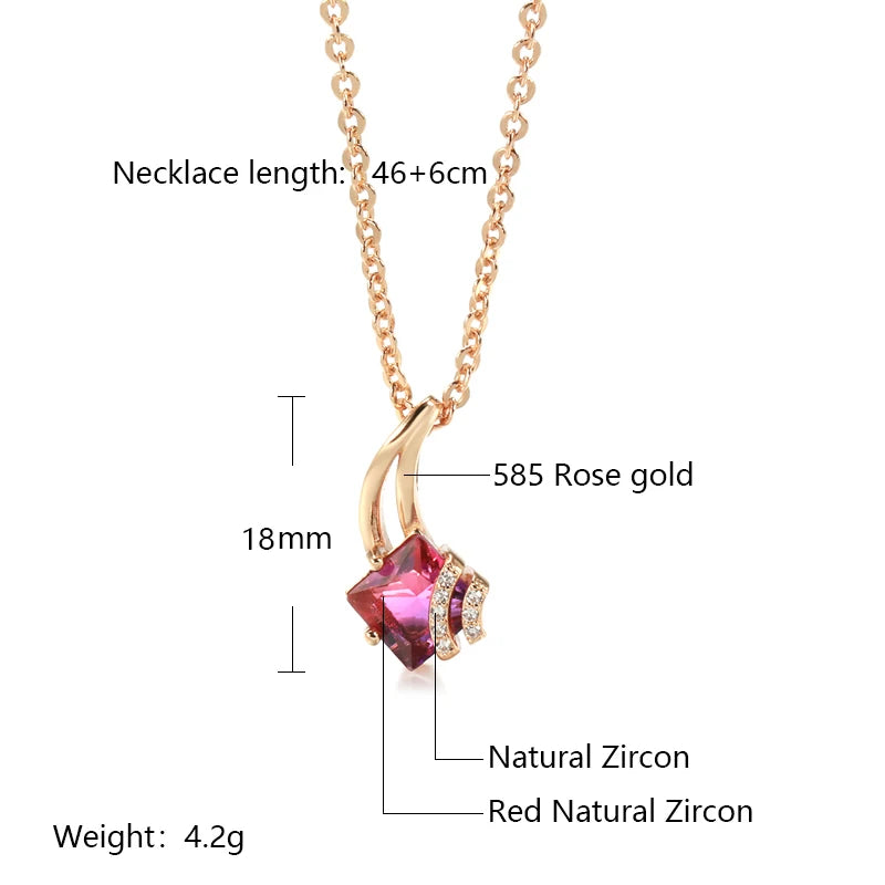 Red Zircon Necklace