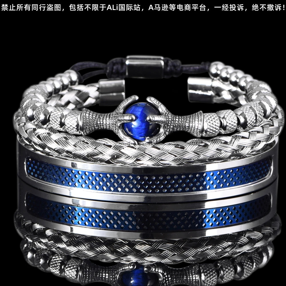 Stainless Steel Men Bracelet set