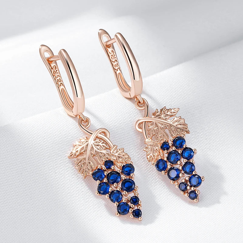 Natural Zircon Long Drop Earring