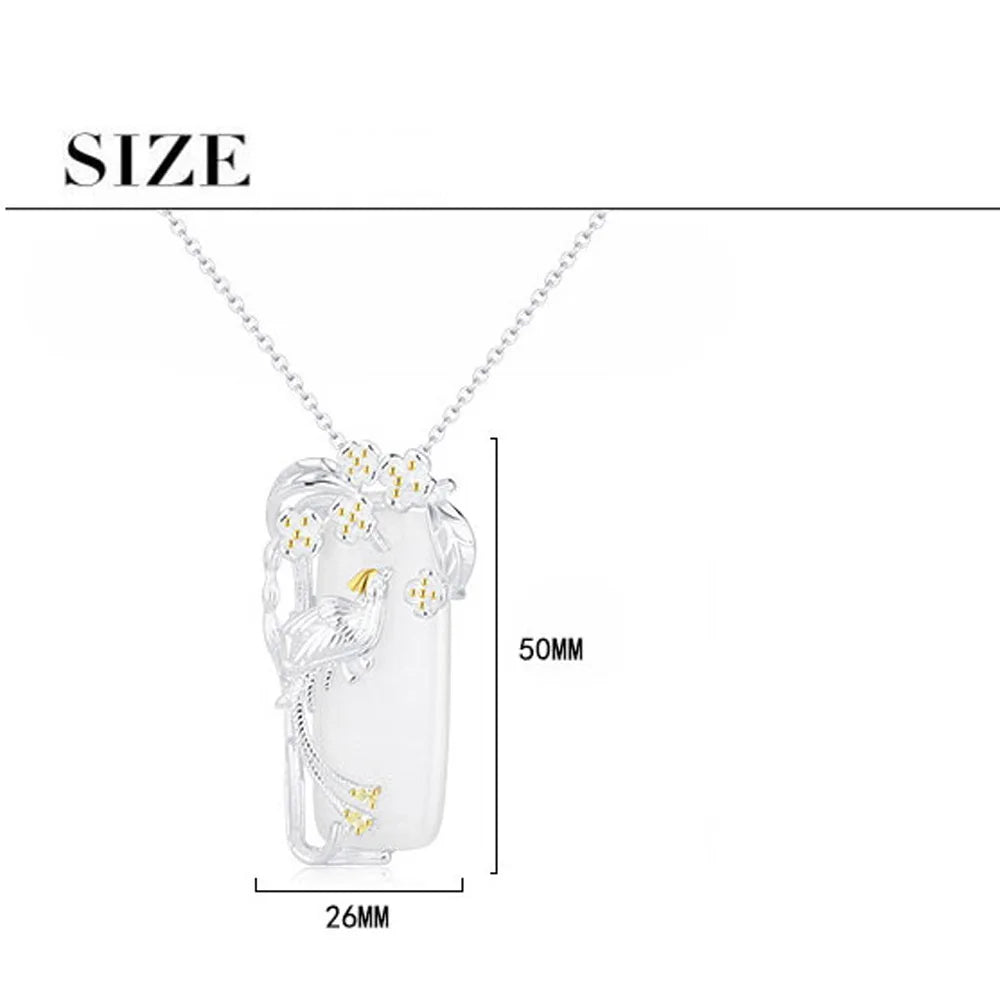 925 Sterling Silver Crystals Flower Necklaces