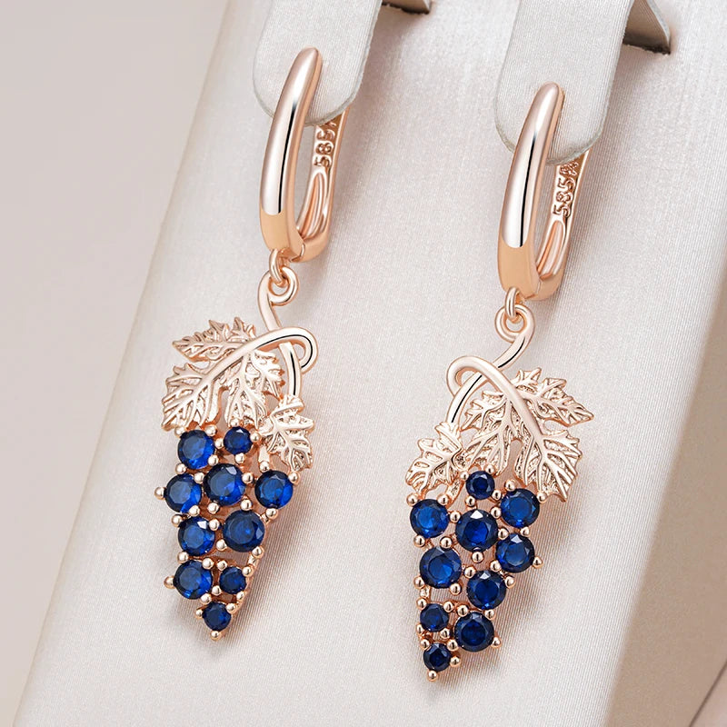 Natural Zircon Long Drop Earring