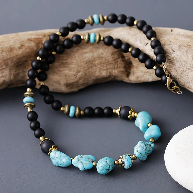 Boho Turquoise Gemstones Necklace
