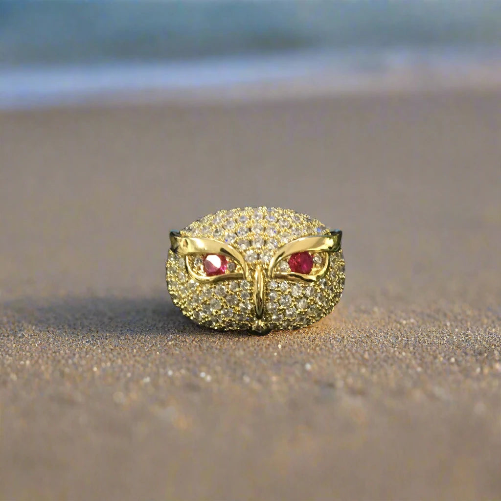 Owl Cz Ring