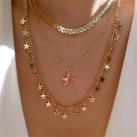 Multi-Layer Necklaces Set