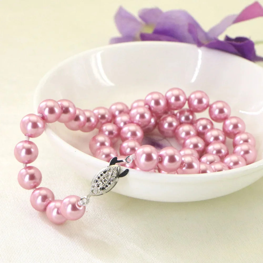 Sea Shell Pearl Necklace