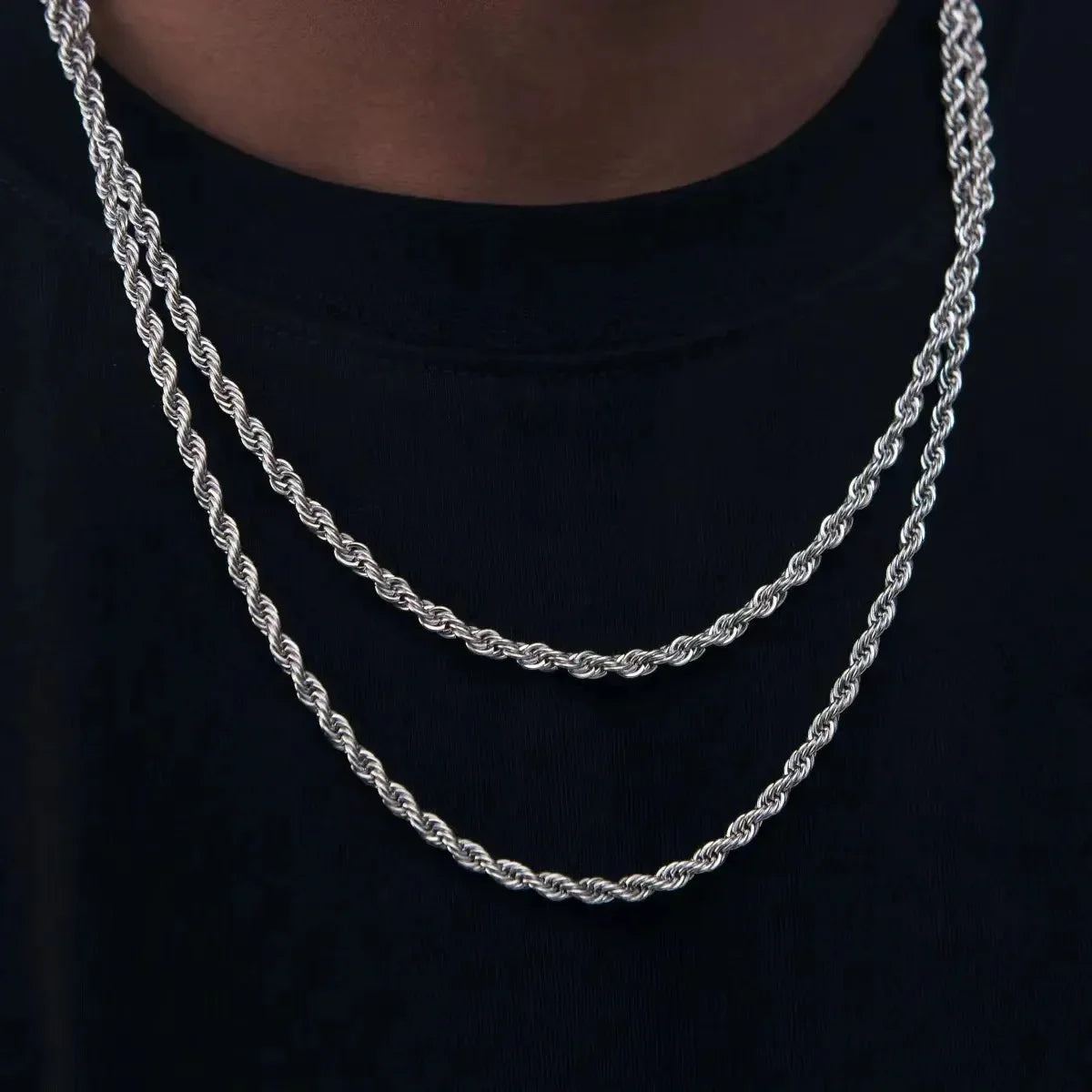 Twist Chain Men Punk Necklace