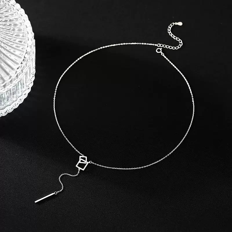 925 Sterling Silver Square Necklace