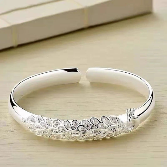 925 sterling silver Peacock bracelet Bangles