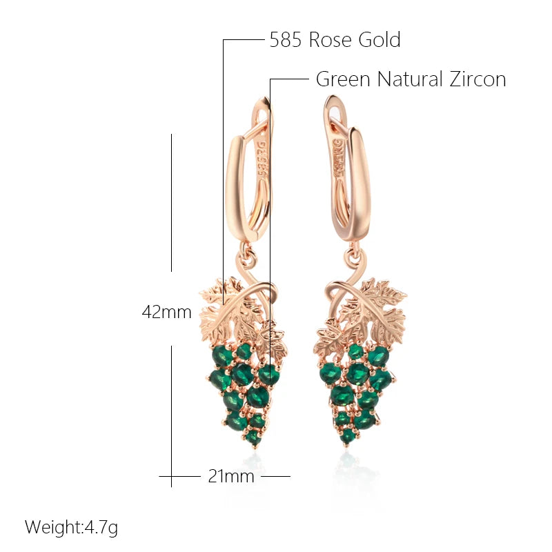 Grape Drop Earring