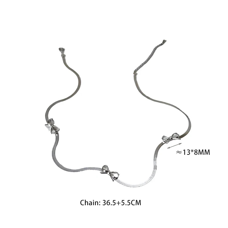 925 Sterling Silver Snake Chokers Necklaces