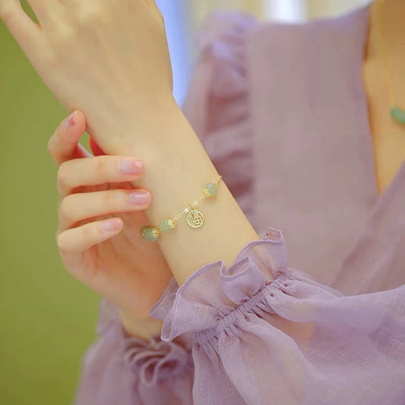 Lucky Hetian Jade Antique Bracelet