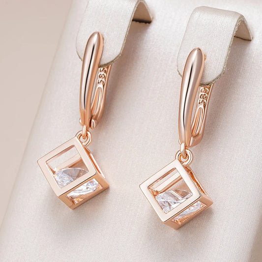 Hollow Square Dangle Earrings