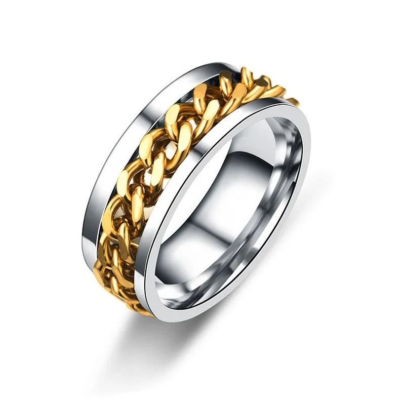 Titanium Steel Unisex Spinner Ring