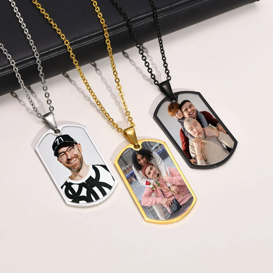 Custom The Photo of Family Necklaces