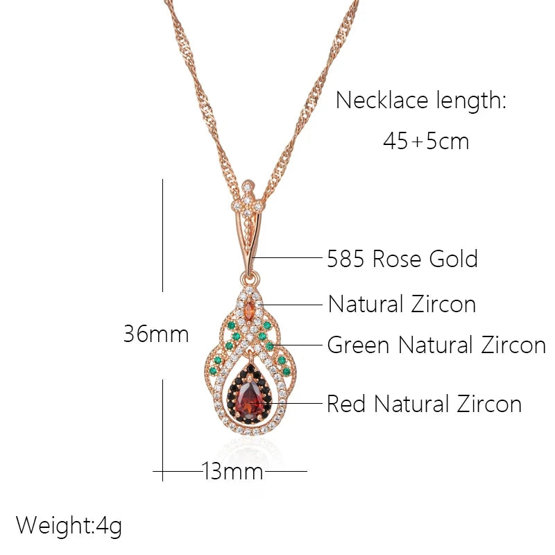 585 Rose Gold Crystal Necklace