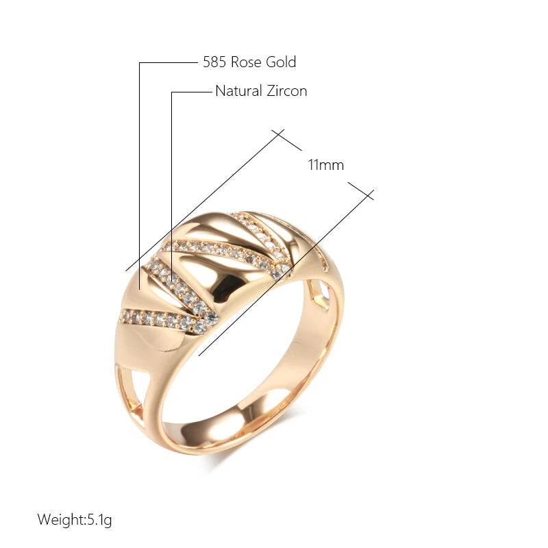 585 Rose Gold Color Ring