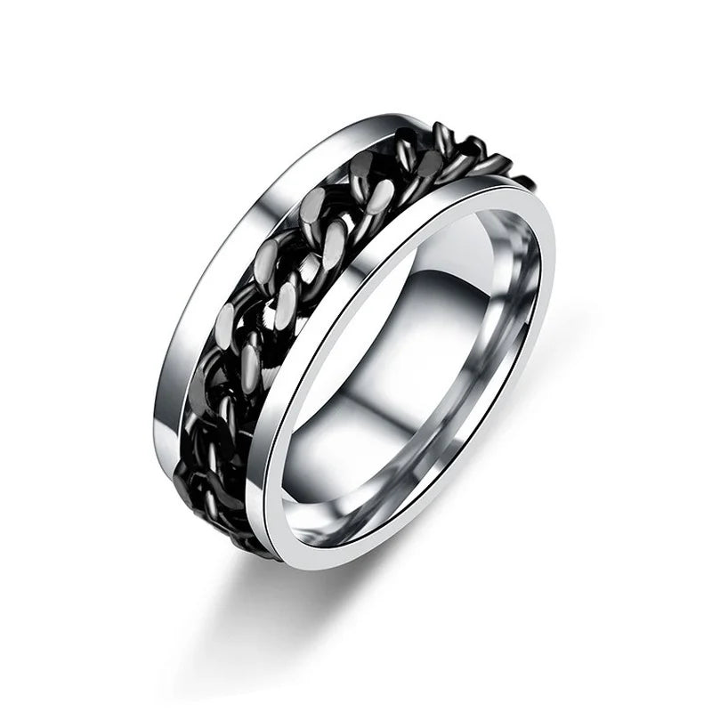 Titanium Steel Unisex Spinner Ring