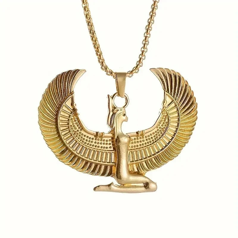 Egyptian Goddess Spread Wings Necklace