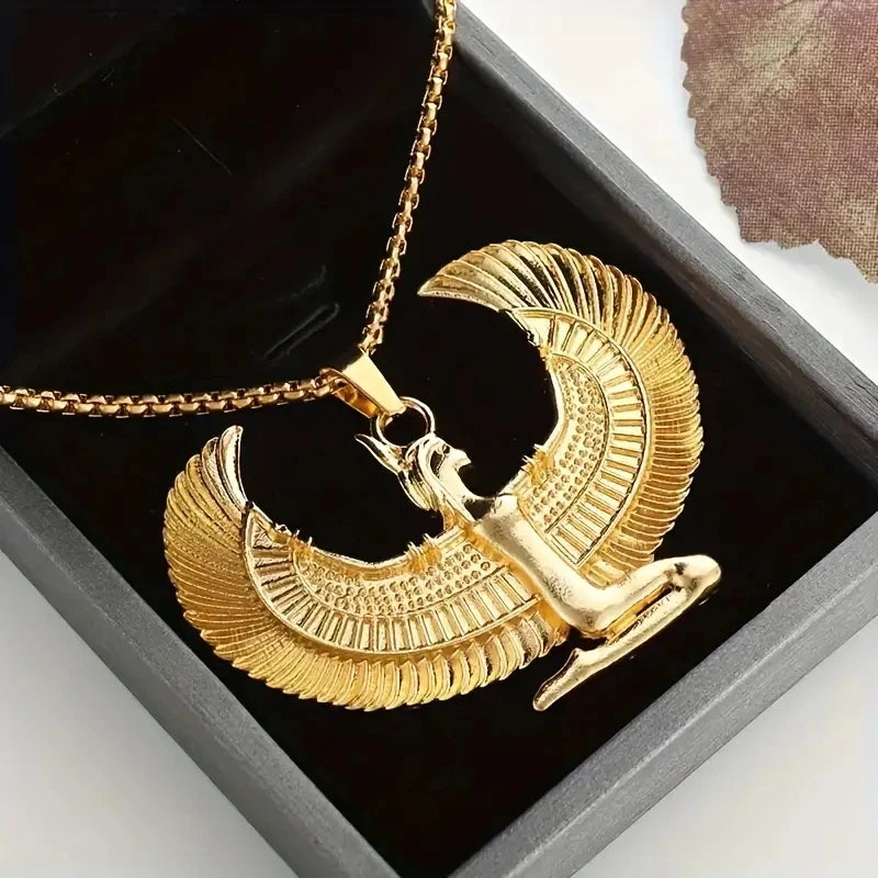 Egyptian Goddess Spread Wings Necklace