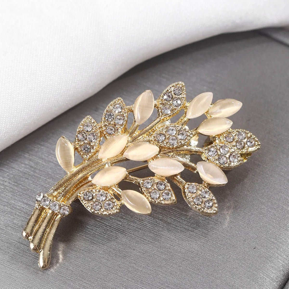 Opal Stone Flower Brooch