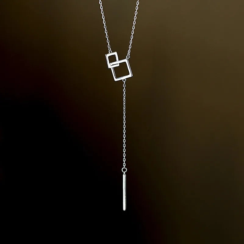 925 Sterling Silver Square Necklace
