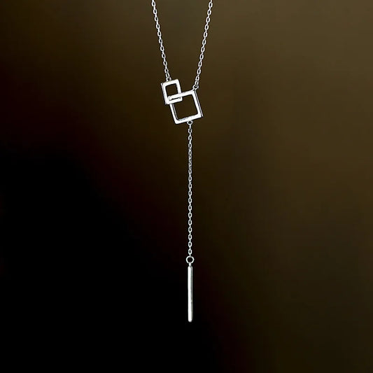 925 Sterling Silver Square Necklace