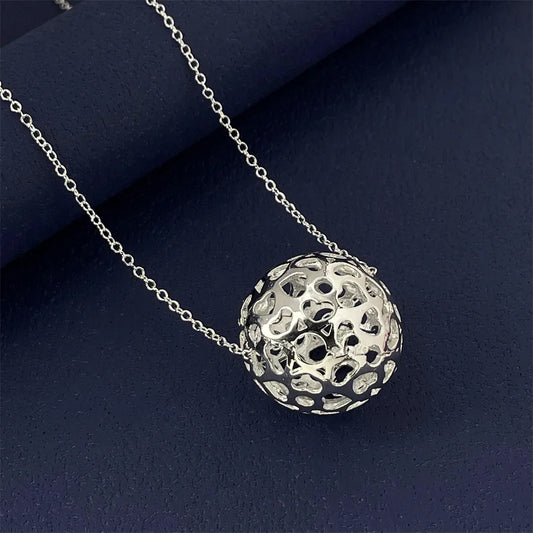 925 Silver Hollow Ball Necklace