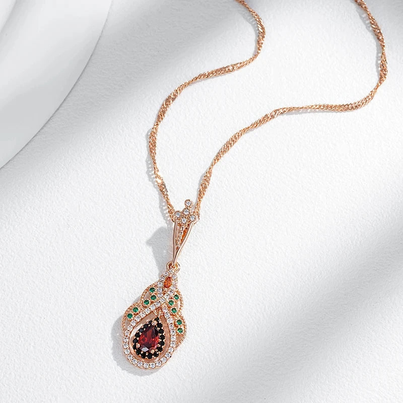 585 Rose Gold Crystal Necklace