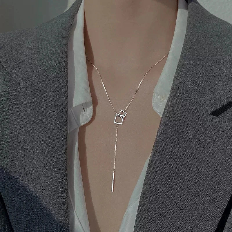 925 Sterling Silver Square Necklace