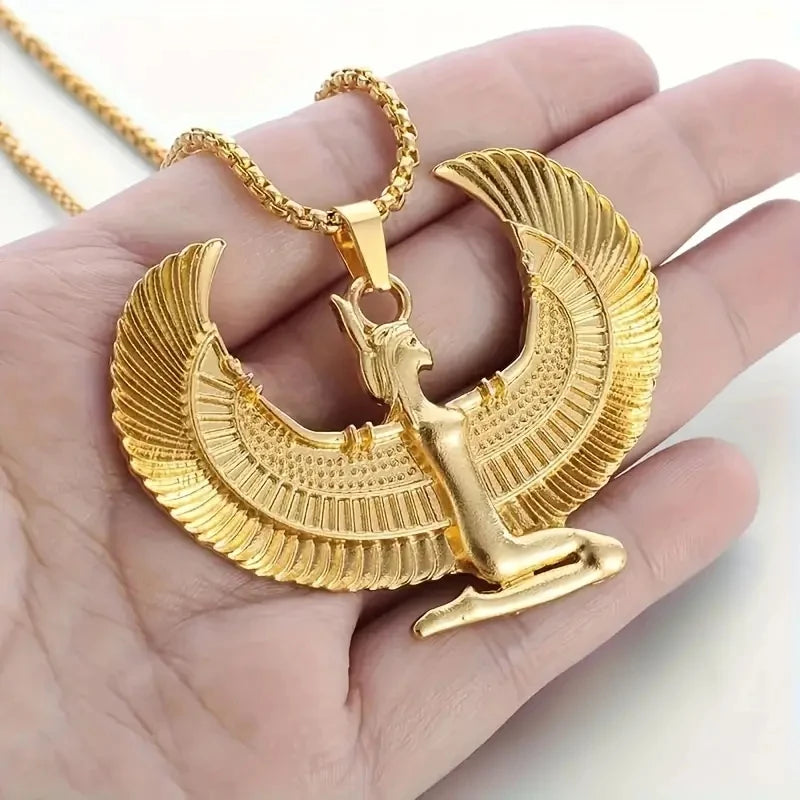Egyptian Goddess Spread Wings Necklace