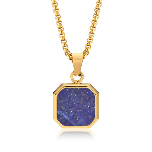 Stylish Gold Color Square Necklace