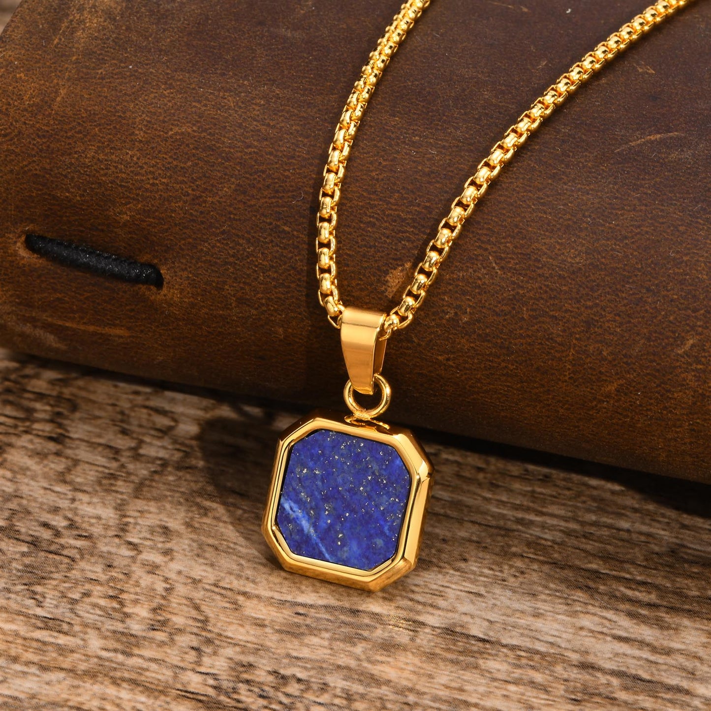 Stylish Gold Color Square Necklace